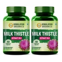 HIMALAYAN ORGANICS Milk Thistle Extract With 800Mg Of Silybum Marianum Detox Supplement For Men And Women For Healthy Liver | Boost Metabolism And Maintain Cholesterol level (Pack of 2)