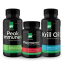 Daiwa Peak Immune 4 - Natural Immune System Booster + Plasmanex 1 - BloodCirculation Supplement + Krill Oil - Omega 3 Krill õli kapslid