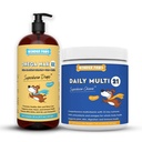 Omega Max Fish Oil Plus Daily Multivitamiini närimiskoogid - koerte liigeste tervisele, naha niiskus, immuunsüsteemi tugi ja igapäevane heaolu - Omega Max 16 Ounces - Multivitamiin 60 Chews
