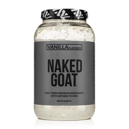 NAKED Kitse Vanilla Valgupulber - Karjasööt Kitse vadakuvalgu pulber väikeköögiviljadest - Ainult 3 Koostisosa - GMO-vaba, Sojavaba - Kõik looduslikud - 23 grammi valku - 25 serveerimist