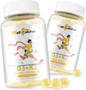 Vitamiin D3 K2 Gummies - Vitamiin D3 5000IU K2 (MK-7) 120mcg toidulisandeid vitamiin B Komplekssuhkru tasuta täiskasvanutele Lapsed Toetab Luuhambad Tugevus Immuunsus Mango Maitse 60 Loeb 2 pakendit