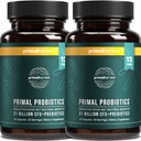 Primal Harvest probiootikumid naistele ja meestele riiulil stabiilne prebiootikumidega Igapäevane täiendus täiskasvanutele 60 kapslit (2 pakendit)
