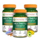Pure Nutrition Milk Thistle Liver Detox Supplement - 180 Tablets with N-Acetyl L-Cysteine (NAC), Curcumin, Amla & Vitamin C | Supports Liver Health, Fatty Liver Care | Natural Detoxification Formula