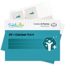 PatchAid D3/Calcium Topical Patch | Toetab luu tugevust ja kaltsiumi | 8-tunnine kandmine parema imendumise jaoks | 30-päevane pakkumine