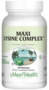Maxi Health lüsiini kompleks probiootikumidega - L-lüsiin 1000mg valgu sünteesiks Canker haavandid ja nahk - 60 kapslit