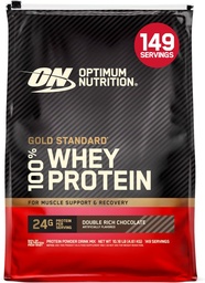 Optimum Nutrition Gold Standard 100% vadakuvalgu pulber, topelt rikas šokolaad 10 naela (pakendamine võib varieeruda)