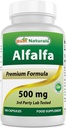Parimad looduslikud Alfalfa Green Super Food 500 mg 180 kapslit (180 loend (1. pakend))