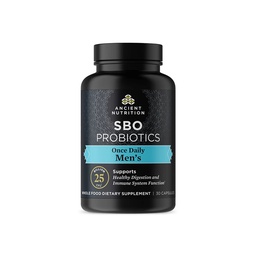 Ancient Nutrition Probiootikumid Meestele, SBO Probiootikumid Meeste Üks kord päevas 30 Ct, Tervisliku Seedimise Ja Immuunsüsteemi Funktsiooni Toetus, 25 Miljardit CFUd * Serving