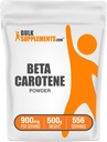 BulkSupplements.com Beeta-karoteeni pulber - beeta-karotiini lisand, A-vitamiini lisand immuunsuse ja nägemise toetamiseks - Gluteenivaba, 900 mg serveerimise kohta, 500 g (1,1 naela) (pakk 1)