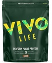 Vivo elu Teha Taimevalgupulber | 25 g valku 6 g BCAA-dega, raud, tsink, kurkum ja taimeensüümi segu | Laktoosivaba ja kergesti seeditav, taimepõhine toitumine | Toores kakao - 26 serveerimist