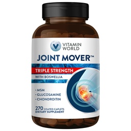 Vitamiin World Triple Tugevus liiges Mover, Glükosamiin Chondroitin koos MSM Joint Support Supplement, Kollageen & Boswellia Serrata ekstrakt, Tugi ühine tugevus, mugavus ja paindlikkus, 270 kapslit