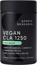 Spordiuuringute Vegan CLA - 1250mg aktiivse konjugeeritud linoolhappega meestele ja naistele | Mitte-GMO, soja ja gluteeni vaba - 80% (90 Softgels)