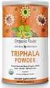 Orgaaniline Veda Triphala pulber Amla, Haritaki, Bibhitaki puuviljadega - 100% looduslik Ayurveda Triphala pulber - parandab immuunsust, seedimist, käärsoole puhastamist, naha tervist - vegan, mitte-GMO - 16oz