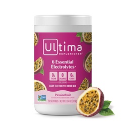 Ultima Replenisher Daily Electrolyte Powder Drink Mix – Suhkruvaba – Passionfruit, 90 Servings – Hüdratsioonipulber 6 võtme elektrolüütide ja mikromineraalidega – Keto sõbralik, mitte-GMO
