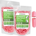 XPRS Nutra Vegan Suurus 0 Eraldatud Kapslid - 500 Count Premium Tühjad Kapslid eraldatud kottides - Pillid 0 Tühi DIY Täidise (Pink)