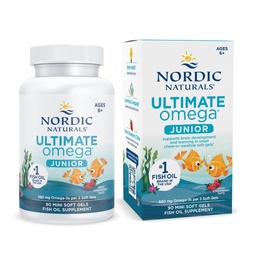 Nordic Naturals Ultimate Omega Jr., Maasikas - 90 Mini Soft Gels - 680 Kokku Omega-3s EPA & DHA - Aju Tervis, meeleolu, õppimine - Non-GMO - 45 Servings