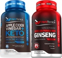 Herbtoonika Õunasiider Äädikas Kapslid Plus Keto BHB | Rasvapõletaja & Kaalulangus Täiendus Naistele Ja Meestele - Suur Tugevus ženšenn Korea Red Panax Extract - Performance Support Meestele Ja Naistele