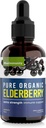Orgaaniline Elderberry siirup, 30 päeva pakkumine, Black Elderberry Liquid immuunsuse toetamiseks, Sambucus Elderberry siirup - vedel ekstrakti tilgad lastele ja täiskasvanutele - ekstra tugevus (1 pakend)