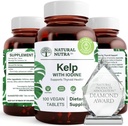 Natural Nutra Kelp joodi kilpnäärme tugi täiendada, tugevdab immuunsüsteemi ja reguleerib ainevahetust, Vegan Sea Kelp, Non GMO, Atlantic Sourced Seaweed Extract, 225 mcg, 100 tabletti