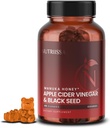 Nutriissa - õunasiidri äädikas + musta seemne õli + vanem marja + manuka mesikummid - külmpressitud köömneseemned Nigella Sativa - EPEB sertifitseeritud puhtuse ja tugevuse jaoks - 60 apelsini maitsestatud kummid