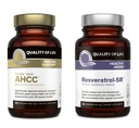 Elukvaliteedi omadused Kinoko Gold AHCC ja Resveratrol SR Jätkuvalt vabastatav valem - Immuun, tervislik vananemiskomplekt