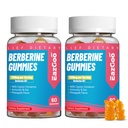 2 Pack Berberine Gummies - 1200mg Berberine Supplement koos Ceylon Cinnamon Metabolism ja energia toetus, Vegan želatiin-vaba-120 Count