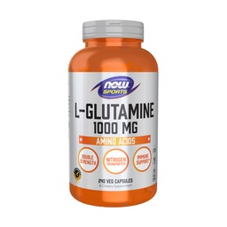 NOW Sports Nutrition , L- glutamiin , topelttugevus 1000 mg , aminohape , 240 Veg kapslit