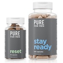 Puhas meestele Originaalne vegan puhtus Fiber Supplement, 120 kapslit ja lähtestus Detox Supplement, 30 kapslit