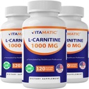 Vitamaatiline L-karnitiinfumaraat 1000 mg - 120 köögiviljakapslit (3 pudelit)