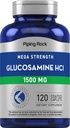 Piping Rock Glükoosamiin HCL 1500mg | 120 Caplets | Mega tugevus | Mitte-GMO & Gluteenivaba toidulisand
