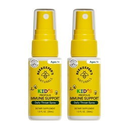 Mesiniku looduslikud lapsed Propolis Throat Spray 95% Bee Propolis Extract - Natural Immune Support & Sore Throat Relief, Antioksüdandid & Gluteenivaba, 1.06 oz (pakk 2)