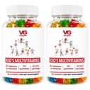 VITA GLOBE Kids Complete Multivitamiini Gummies – vitamiinidega A, C, D, E, B6 & B12 | Daily Immune, Growth & Wellness Support | Suurepärane maitsev närimislisa lastele – 120 Count (pakk 2)