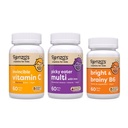 Renzo vitamiinid tagasi kooli Bundle, Bright & Brainy Vitamiin B6, Picky Eater Kids Multivitamiin ja Kids C-vitamiin Elderberry & Tsink immuunsüsteemi toetamiseks