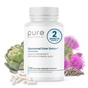 Puhas Therapro Rx Liposomaalne Maksa Detox + 120 Happekindel VCaps | Sojavaba Liposomaalne Formaat Sisaldab Metüülimist Toitainete Kofaktorid | Toetab Maksa Detox ja Puhastamine | Vegan
