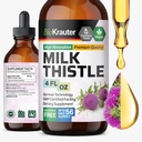 BIO KRAUTER® piimaohaka lisand maksa puhastamiseks ja detoksiks - vedel piimaohaka ekstrakt Сontains Silymarin seedetrakti toetamiseks 4 Fl.Oz - alkohol ja suhkruvaba, 56 päeva tarne
