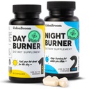 ColonBroom Day & Night Burner toidulisandid, pillid naistele / inuliiniga meestele, L-karnitiin, koensüüm Q 10, Paradiisi tera ja rohkem, Colon Broom 60 Vegan Kapslid konteineri kohta