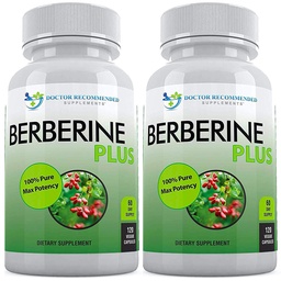 Arst soovitab tarnida Berberine Plus 1200mg per Serving - 120 Veggie kapslid Royal Jelly (120 loe (pakk 2))