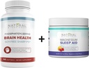 Natural BioScience Soja-Free Fosfatidüülseriin 100mg & Magneesium Sleep Powder Supplement Bundle - Ultimate Brain Health & Relax Support