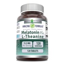Amazing Formulas Melatoniin Plus L-Theanine 15,5 Mg | Tabletid Supplement | Non-GMO | Gluteenivaba | Valmistatud USAs (1 Pack | 120 Count)