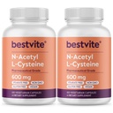 N-atsetüül-L-tsüsteiin 600mg (NAC) (120 taimekapslit) (120 x 2) - Steaate ei ole - vegan - täiteaineid ei ole - ränidioksiidi ei ole - želatiini ei ole - gluteenivaba - mitte GMO