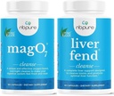 nbpure MagO7 + Maksa Fend Detox Bundle | Hapniku baasil kolonni puhastamise ja maksmise tugi | Aeg-ajalt kõhukinnisuse, puhituse ja toksiinide ehitamise leevendamine | Ozonated Magnesium + Piimaohakas, 180 kapslit