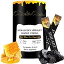 Shilajit Honey Sticks, Himalayan Shilajit Honey Sticks, Pure Himaalaja vaik, Honey & Safran, 30 kõrge neeldumispulka energia, tugevuse ja kognitiivse toetuse jaoks