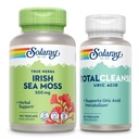 SOLARAY Irish Sea Moss and Total Cleanse Uric Acid – Wellness and Joint Health Bundle w/Naturally Occurring Vitamins, Minerals, Live Bakterid, Plus Tart Cherry, Kurkum ja seller Seed, 100/60ct