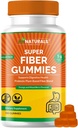 MINATURALS Prebiootilised kiudainelisandiga kummikommid | Väärtuspakend - 180 ct | 5 g kummiku kohta | Taimepõhine seedekulgla puhastamine | Oranž ja segatud marja