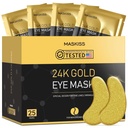 24k Kuldsed silmaalused plaastrid (25 paari), silmamask, kollageeni nahahooldustooted, Puffy Eye Patches, tumedate ringide ja turse silmamaskid