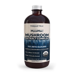 MycoMax Seenekompleks - 70% Beeta-glükaanid, Max Potency Seenelisand, US Grown + Ultraheli ekstraheerimine - Lions Mane, Cordyceps, Reishi & More - edendab tunnetust, immuunsust, energiat - 8 oz.