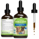 Pet Wellbeing Young at Heart for Dogs - Heart Health, tsirkulatsiooni ja südame-veresoonkonna süsteem, Hawthorn, Motherwort, Schisandra - Veterinaar-Formulated Taimne täiendus 4 fl oz (118 ml)