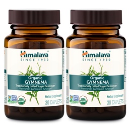 Himalaya Organic Gymnema Sylvestre – Taimse Glükoosi Metabolism Support – USDA Organic, Non-GMO, Vegan, Gluteenivaba, Additive Free, 700 mg, 30 Caplets (Pack of 2)