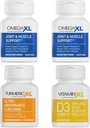 OmegaXL immuunsust toetav komplekt - (2) 60 krahv + TurmericXL + VitaminXL D3 - optimaalse immuunsuse tervise toetamiseks (4. pakk)
