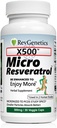 X500: Puhas Resveratrool 500mg - Puhas Trans-Resveratrool - 30 taimetoitlast kapslit - 500 mg kapsli kohta
